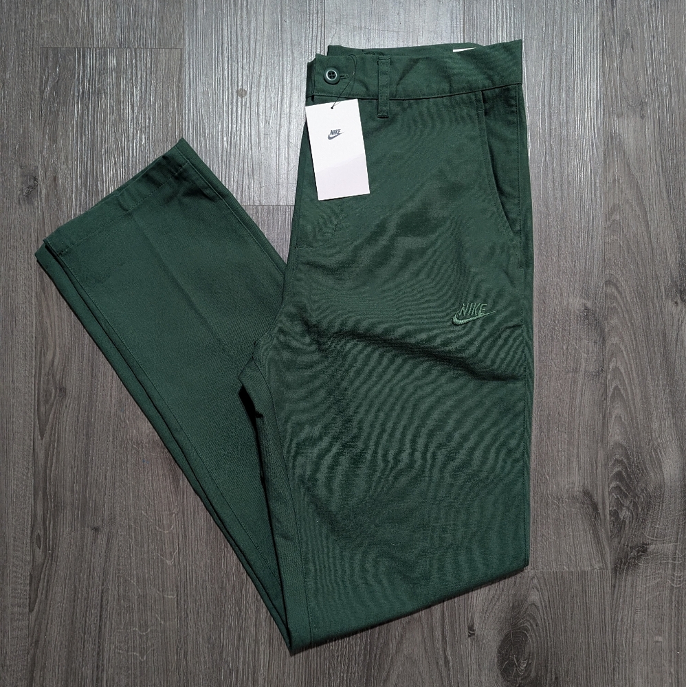 Nike Club Chino Pants Green Canvas Men's Sizes (FZ5770-281)